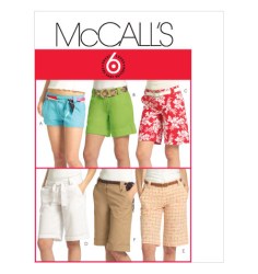 5391 McCalls 6 POCKET SHORTS 3 LENGTHS, BELT PATTERN 4-12 Uncut